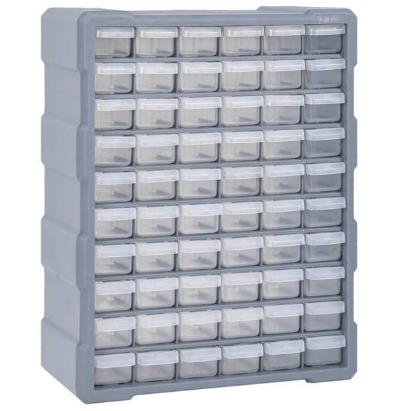 Organisateur multi tiroirs 38x16x47,5 cm Gris