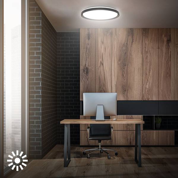 Deckenleuchte JUS 3944015 Schwarz - ABS - 48 x 9 x 48 cm