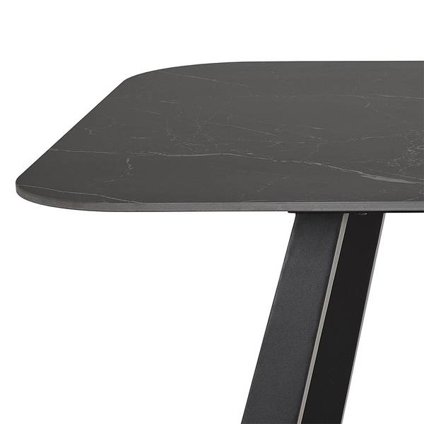 Esstisch Antalya Schwarz - Holz teilmassiv - 180 x 75 x 90 cm