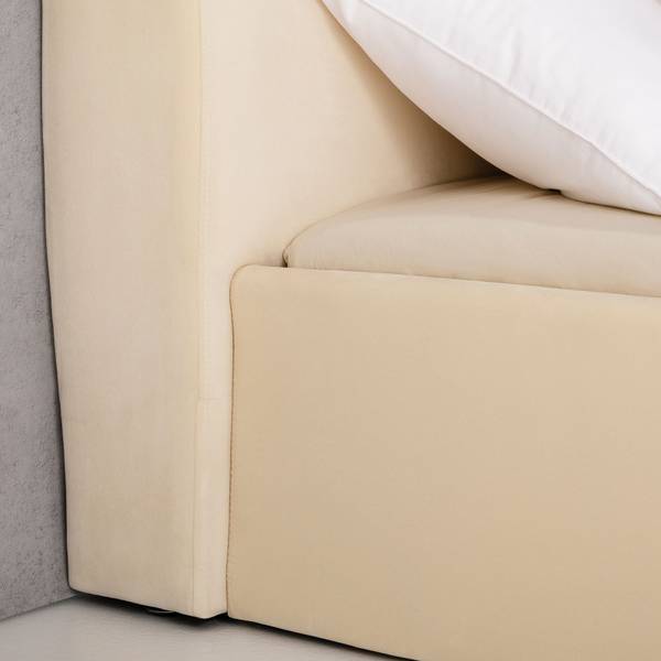 Polsterbett DREAM Weiß - Textil - 200 x 90 x 227 cm