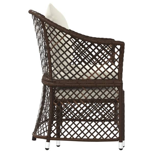 Loungeset 3029169 set van 2 bruin - polyester - 42 x 36 x 43 cm