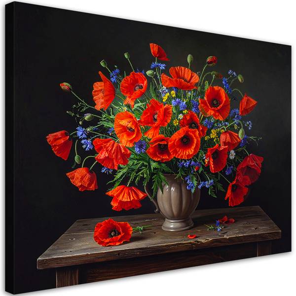 Wandbild Mohnblumen 60 x 40 cm