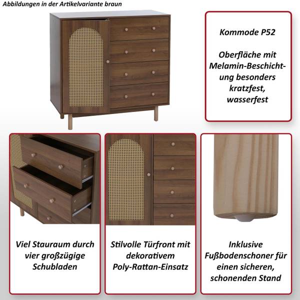 Kommode P52 Weiß