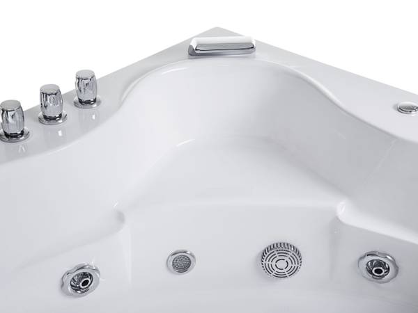 Baignoire d'angle TOCOA Noir - Argenté - Blanc - 138 x 190 cm