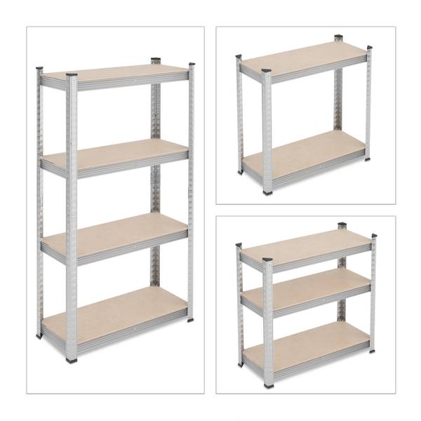 Étagère à charge lourde 4 niveaux Profondeur : 30 cm