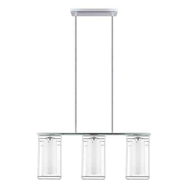 Luminaires suspendus LONCINO 1 Verre / Acier - 3 ampoules