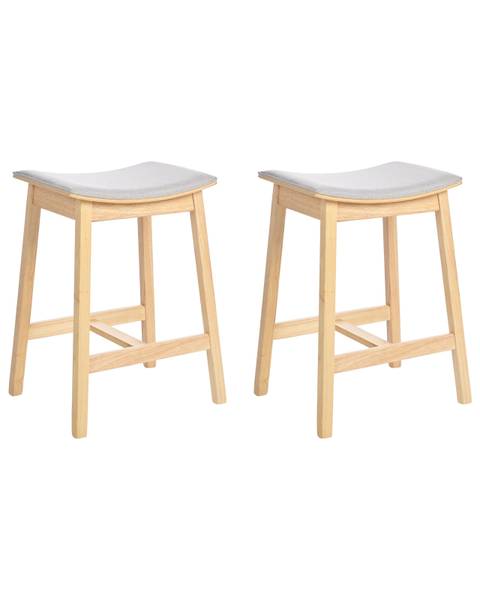 Hocker DIXON 2-tlg Braun - Grau - Hellgrau