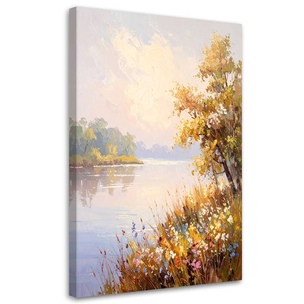 Wandbild landschaft fluss bäume natur 40 x 60 cm