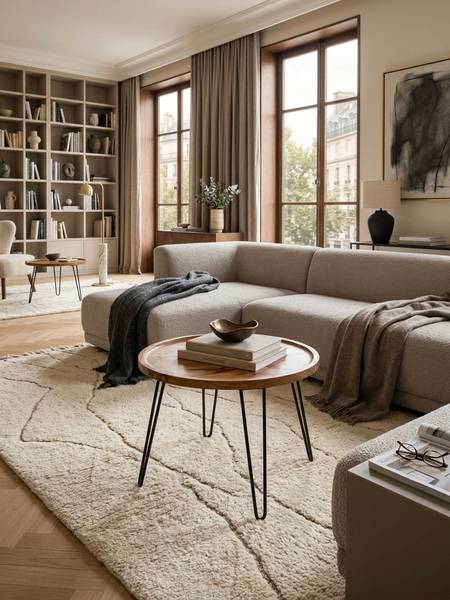 Couchtisch HVAR mit Tablettrand Braun - Sheesham - 60 x 45 x 60 cm