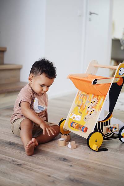 Lauflernwagen Tukan Orange - Holzwerkstoff - 32 x 49 x 35 cm