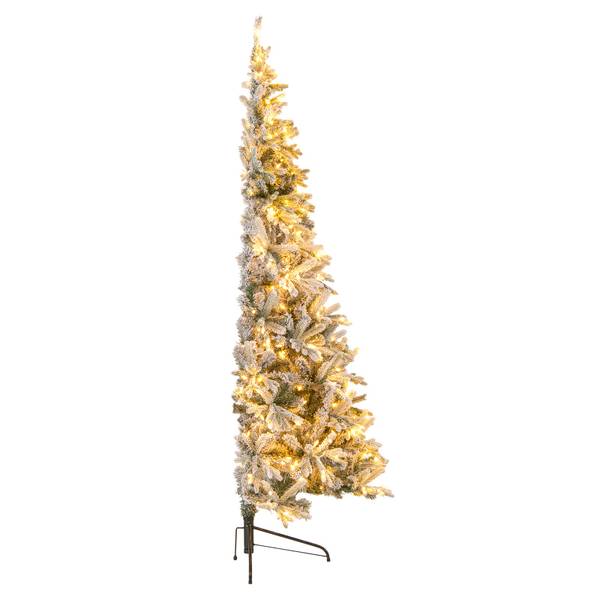 Halber Weihnachtsbaum OY47402PQ Grün - Kunststoff - 28 x 180 x 55 cm