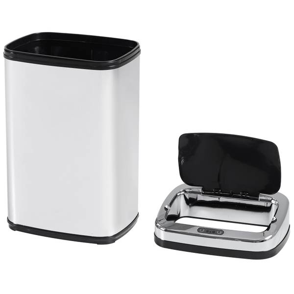 Mülleimer BB5102 Silber - Metall - 25 x 58 x 33 cm