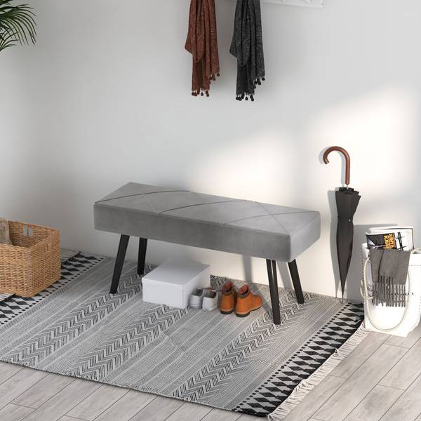 zitbank 831-691V00GN grijs - textiel - 36 x 45 x 100 cm