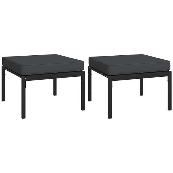 Gartenhocker 3028364 2er Set Grau