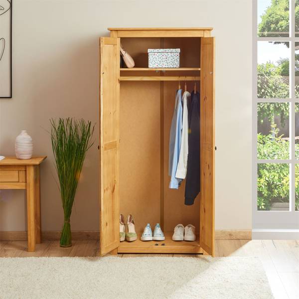 Kleiderschrank CANCUN Braun - Kiefer - 80 x 176 x 50 cm