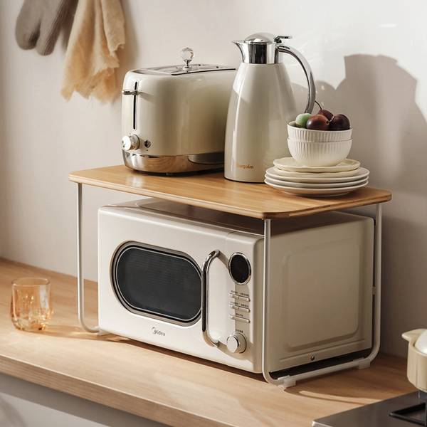 Küchenregal Y-001-57 Braun - Bambus - Metall - 31 x 31 x 57 cm