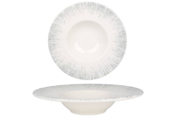 Pastabord Iris  set van 2 wit - porselein - 24 x 2 x 24 cm