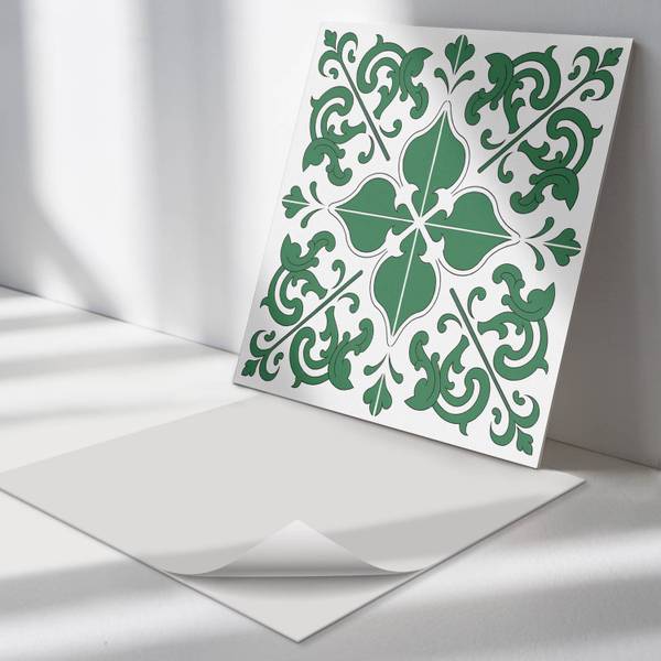 Fliesen Pflanzenornamentik 4er Set 50 x 50 cm