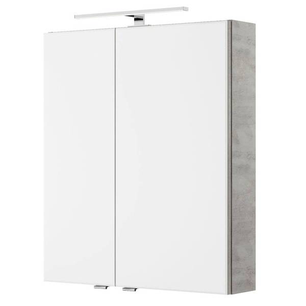 Badmöbel-Set VILLATORO-66-6 2er-Set Grau - Holzwerkstoff - 60 x 200 x 45 cm