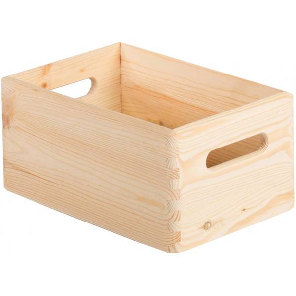 Caisse en bois de rangement 30 x 20 x 14 Beige - Bois manufacturé - 30 x 14 x 20 cm