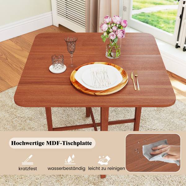 Holzesstisch WO70043IZDE Braun - Holzwerkstoff - 90 x 75 x 90 cm