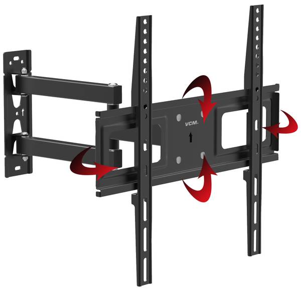 TV Wandhalterung B-SN 400 Schwarz - Metall - 42 x 44 x 8 cm