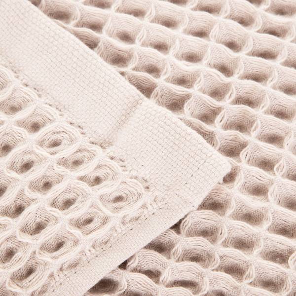 Handtuch VAFFEL 2er-Set Beige - Textil - 70 x 1 x 130 cm