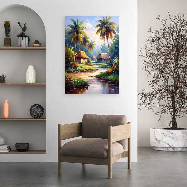 Wandbild Landschaften Polyester - 80 x 120 x 3 cm