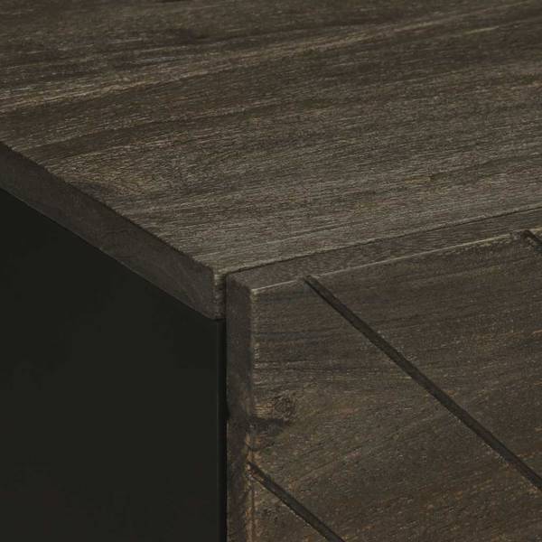 Nachttisch X3761 Schwarz - Massivholz - 33 x 46 x 40 cm