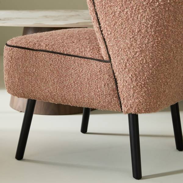 Sessel GINA Pink - Webstoff - 61 x 72 x 74 cm