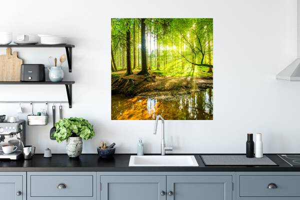 WANDTATTOO Wald Grün - Polypropylen - 50 x 50 x 1 cm