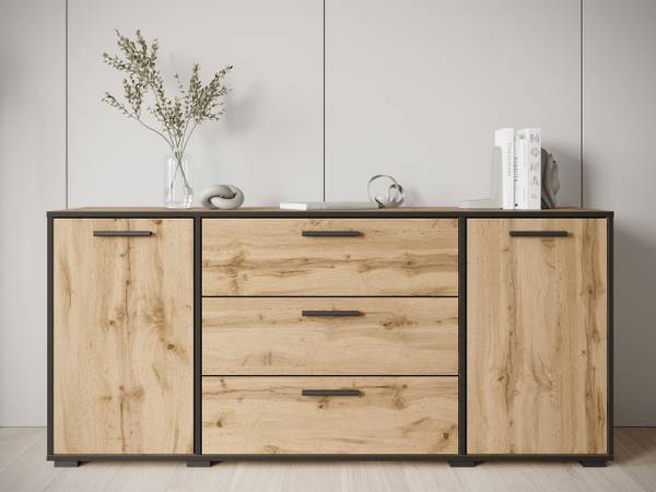 Sideboard Bogota Braun - Grau - Holzwerkstoff - 150 x 68 x 40 cm