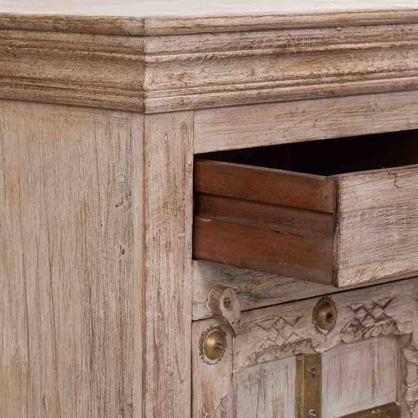 Beistelltisch 4523291904 Beige - Massivholz - 53 x 66 x 45 cm