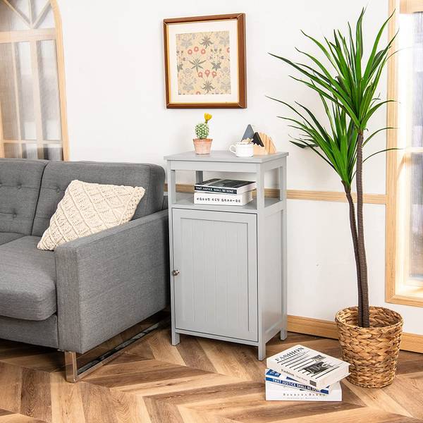 Badezimmerschrank Badschrank Grau - Holzwerkstoff - 30 x 84 x 45 cm