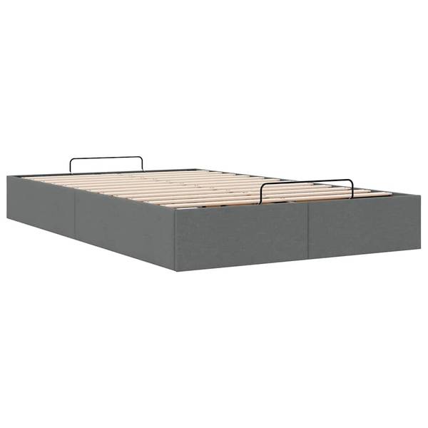 Ottomaanse Bedframe 3043717 donkergrijs - Breedte: 120 cm