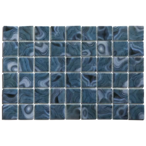 Glasmosaik BT-9090206 Blau - Farbglas - 48 x 48 x 32 cm