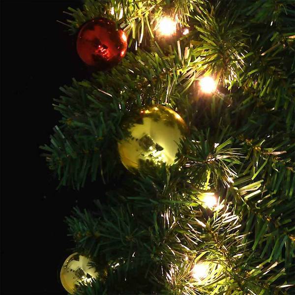 Weihnachtsgirlande 42016693 2er Set Grün - PVC - 24 x 1 x 2000 cm