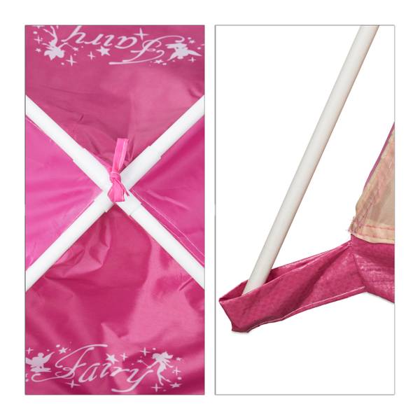 Spielzelt Mädchen Pink mit Fee Pink - Weiß - Polyester - 118 x 90 x 115 cm