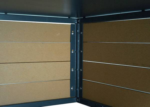 XL Mähroboter-Garage L45 Braun - Grau - Eisen - 70 x 47 x 94 cm