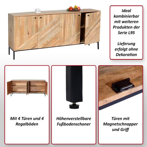 Sideboard L95 Beige - Mango - 176 x 79 x 42 cm