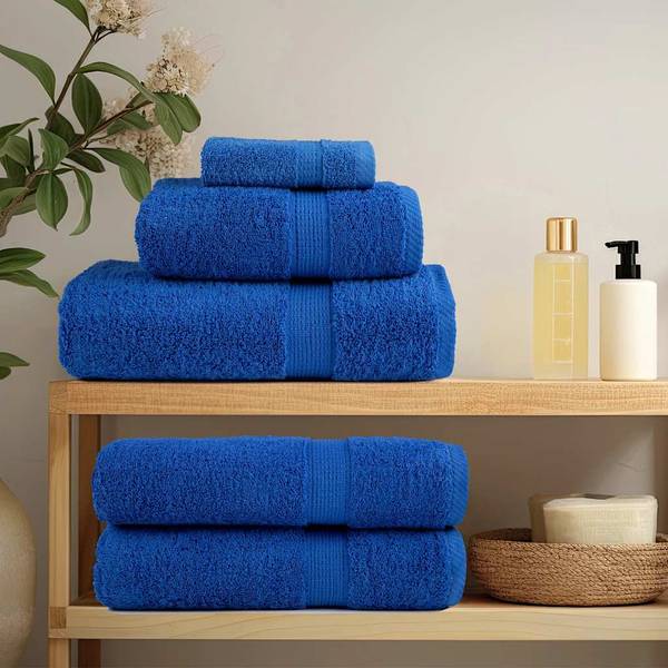 Serviette 3032087-15 (lot de 4) Bleu - 50 x 100 cm