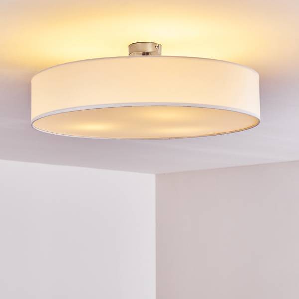 Deckenleuchte Mels Silber - Weiß - 63 x 22 x 63 cm