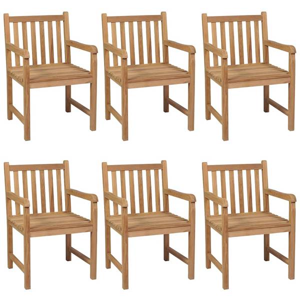 Garten-Essgruppe  3059932 (7-teilig) Braun - Teakholz - 80 x 77 x 140 cm