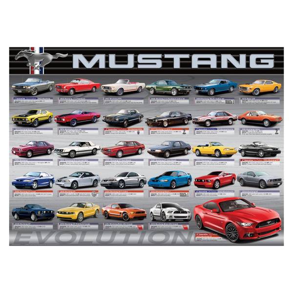 Puzzle Ford Mustang Evolution Papier - 26 x 6 x 36 cm