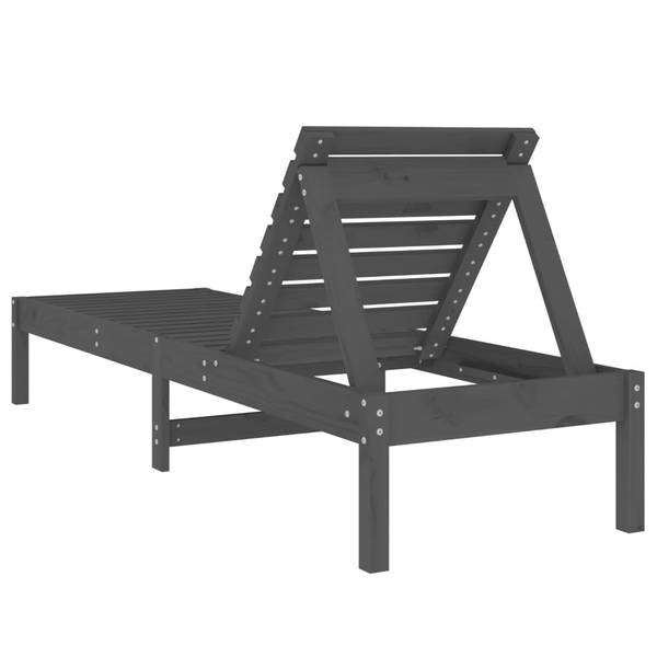 Sonnenliege 3029066-2 (2er Set) Grau - Kiefer - 60 x 74 x 199 cm