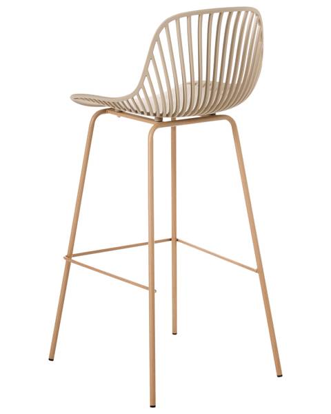 Hocker KLEVE 4-tlg Beige - Braun - Hellbraun