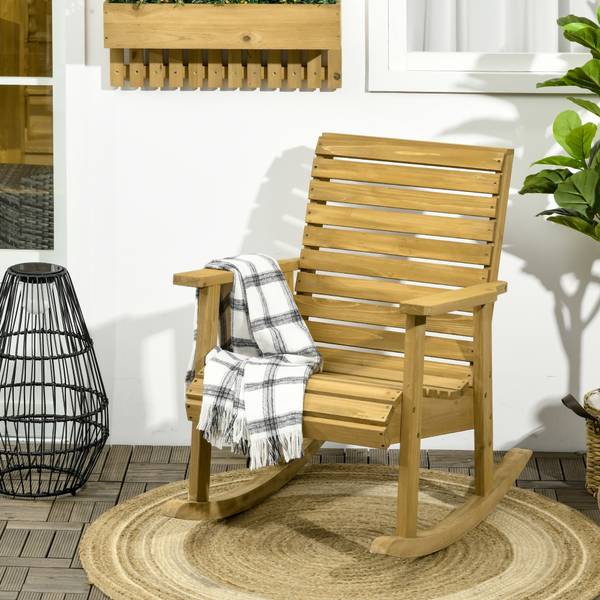 Schaukelstuhl 84G-143V00LR Braun - Tanne - 86 x 85 x 64 cm