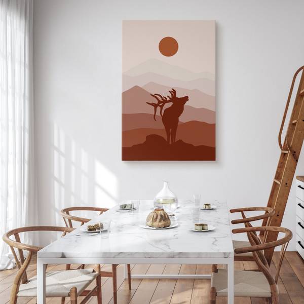 Leinwandbild Hirsch 80 x 120 x 120 cm