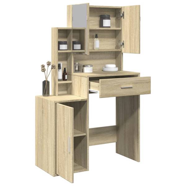 Schminktisch 3042062 Braun - Holzwerkstoff - 80 x 132 x 35 cm