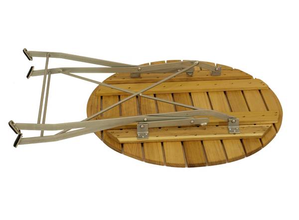 Set Passau 3-teilig Braun - Robinie - Stahl - 77 x 72 x 77 cm